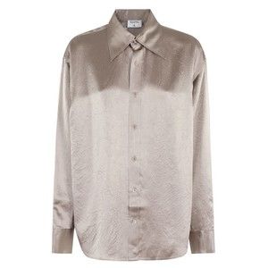 Filippa K Taupe Crinkle Satin Shirt - NWT